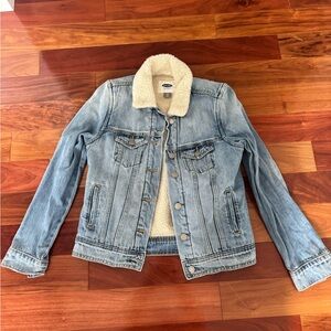 Old Navy Denim Sherpa-Lined Jacket